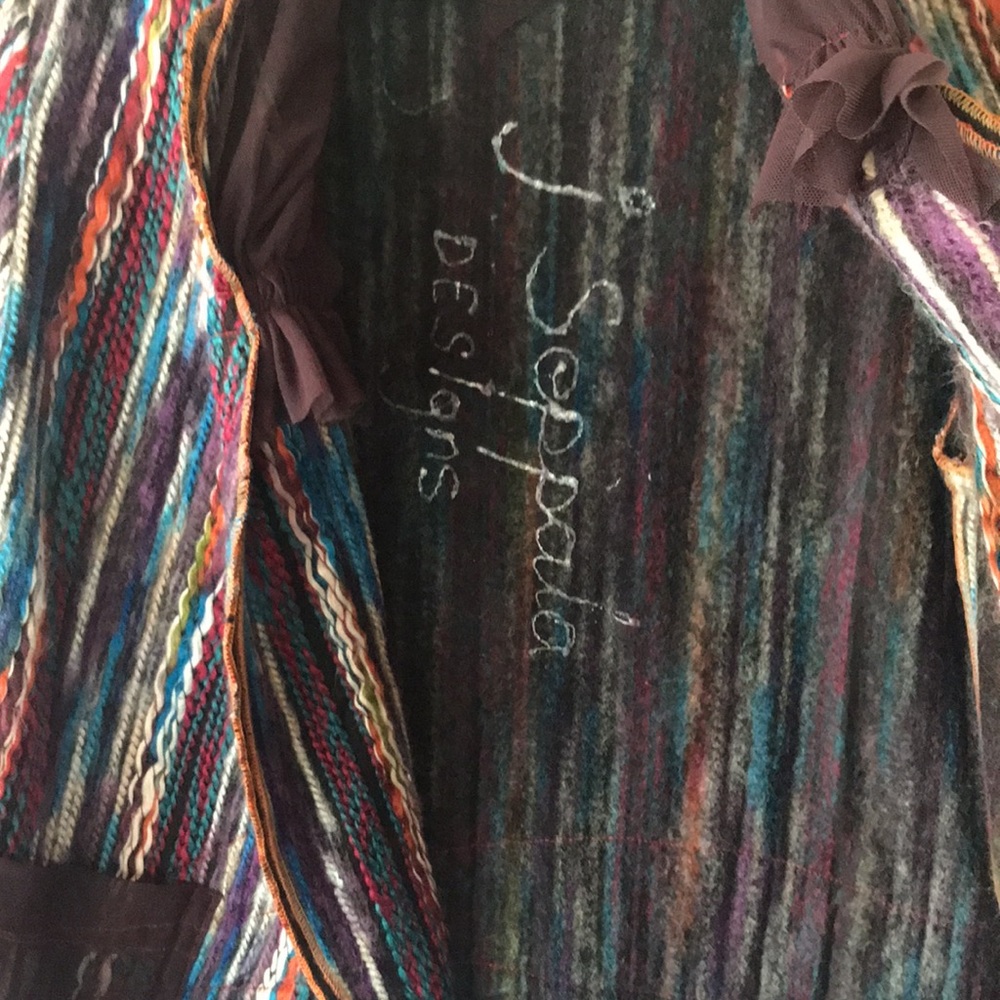 Joyce Seppala Designs wool multicolour cardigan - Picture 6 of 14